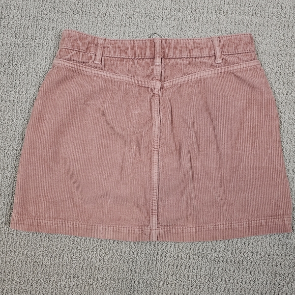 Topshop Petite US 8 Pink Courduroy Mini Skirt - Picture 2 of 4
